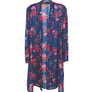 Free People Jorja Kimono Duster Coverup Sheer Blouse